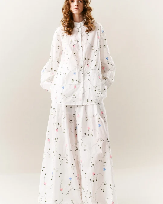 Штани Ivory Bloom Embroidered Pants